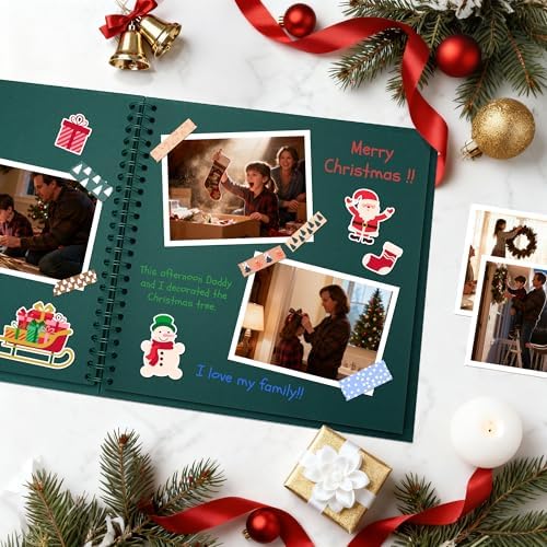 DIY Scrapbook Photo Album,40 Pages,8x8 Inch,Dark Green - Image 2