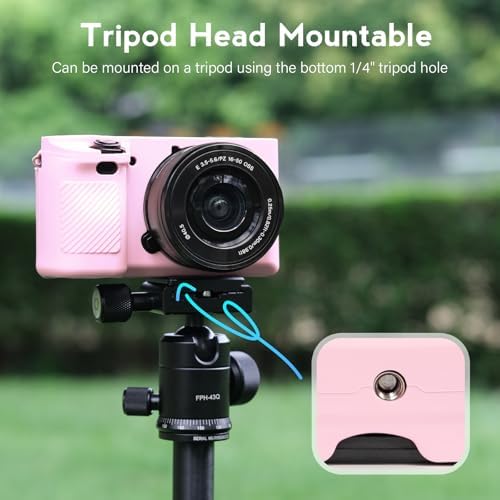 Case for Sony Alpha A6400 A6300, 2 Screen Protector, Pink - Image 5