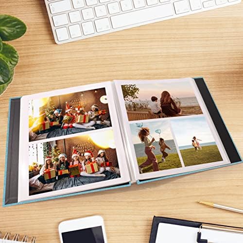 Photo Album Self Adhesive Pages Scrapbook 40 Pages, 11x10.6 LightBlue - Image 6