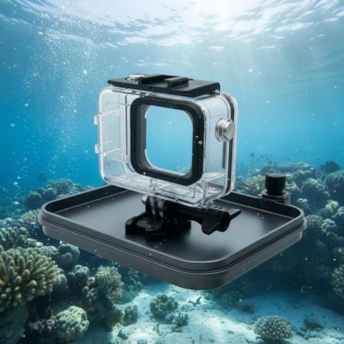Waterproof Camera Case Housing Shell Cover with High Light Glass Window and Universal Mount Screw Shock Resistant Pc and Stainless Steel Guard Suitable for Scuba Swimming Kayaking Travel - Image 2