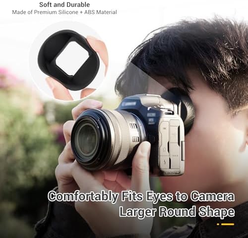 JJC Round Eyecup Eye Cup Eyepiece for Canon EOS R5 Mark II Camera - Image 4