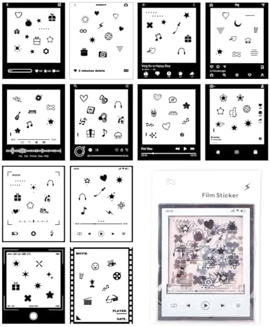 12PCS Pola Now Camera Film Border Stickers, Photo Border Sticker Compatible for Polaroid Now+/Onestep2 Instant Camera Film, Decorative Stickers for i-Type/600/SX-70 Films - Social Series by HIYQIN