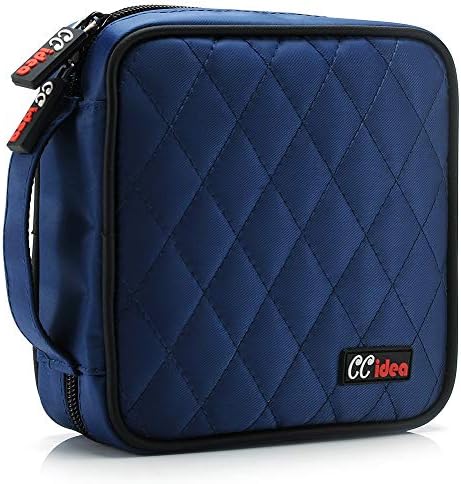 CCidea CD DVD Case Holder, Portable Disc Storage Wallet Binder, Multiple Capacity CD Organizer for Car Home Travel, Anti-Scratch Blu-Ray Game Disc Storage (Blue) by CCidea