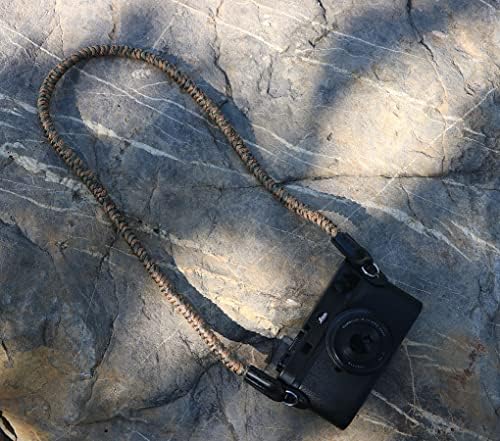 Paracord Woven Camera Neck Shoulder Strap Belt Hand Compatible with Canon Nikon Sony Olympus Pentax Fujifilm Panasonic SLR DSLR Digital Mirrorless Cameras 36inch Camouflage - Image 2