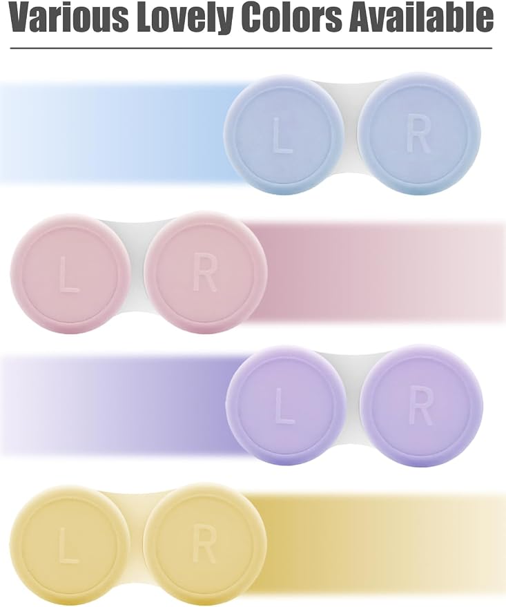 Vastsoon 4 Pack Contact Lens Case, Contact Solution Soaking Case Replacement Kit for Travel, Daily Use (Yellow) - Image 7