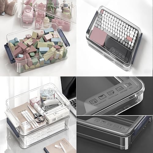 Clear Storage Box with Latch, 2 Pack, Stackable - Image 6