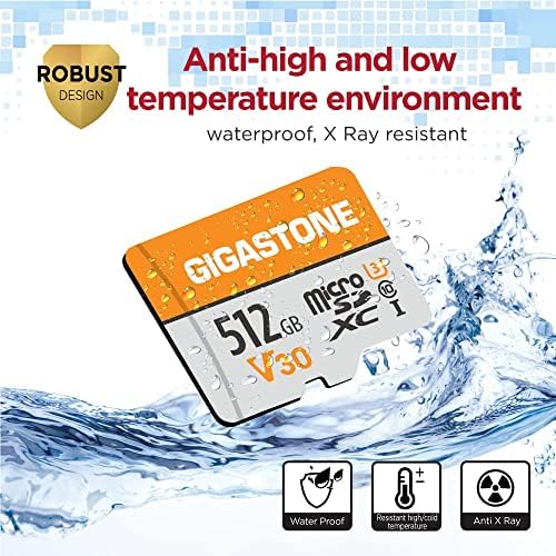 GIGASTONE 512GB Micro SD Card, for Surveillance, Security Camera, Action Camera, Drone, 100MB/s, A1 V30 4K Video Recording MicroSDXC Memory Card UHS-I Class 10 - Image 6