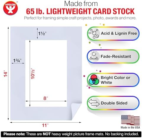 Hygloss 96 Pack Paper Picture Frames, White cardstock Photo Frame 11x14-Inch, Papers Frames to Decorate for Wedding Birthday DIY Classroom Crafts and Decorations - Image 4