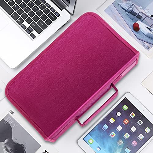 Siveit CD/DVD Storage Holder - 128 Capacity Organizer, Portable CD Wallet for Home & Travel (Black, Rose) - Image 5