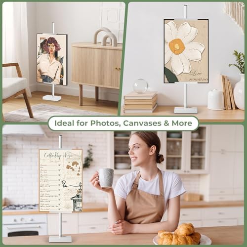 Rofio Adjustable Tabletop Easel, Picture Frame & Sign Display Stand, White - Image 2