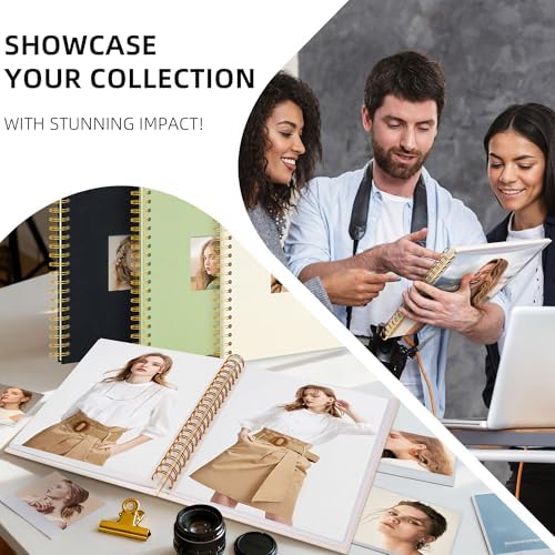 8x10 Photo Album 20 Pockets Linen Cover Kids Artwork Beige - Image 5