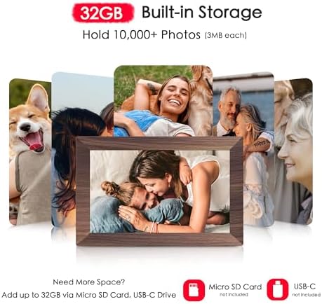 Frameo 10.1" Digital Picture Frame WiFi 32GB, Birthday Gifts for Mom, Women - Image 5