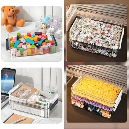 Clear Storage Box with Latch, 2 Pack, Stackable - Image 5