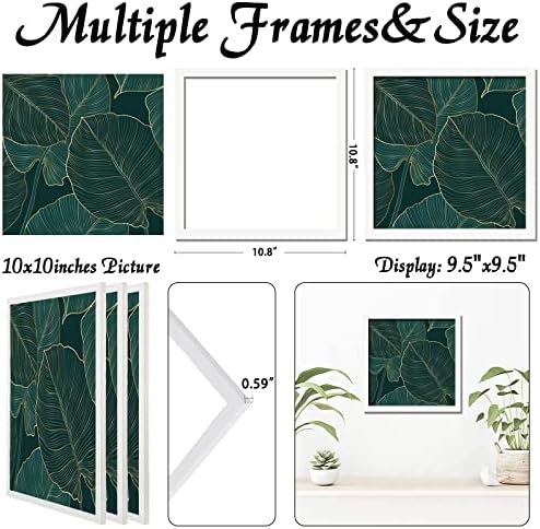 White 10x10 Picture Frame Set of 3, Lightweight Sturdy Gallery Wall Decor - Image 3