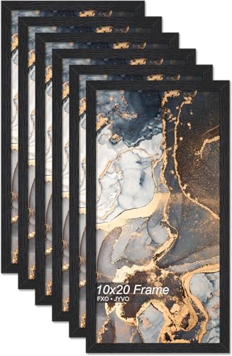 Fxojyvo 10x20 Picture Frame Set of 6 Black Engineered Wood Wall Hanging by Fxojyvo