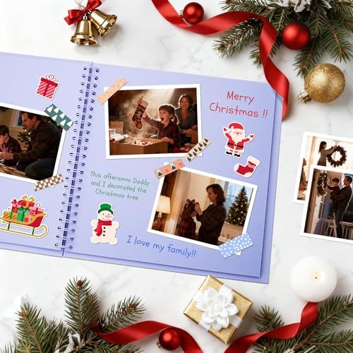 DIY Scrapbook Photo Album,40 Pages,7x7 Inch,Light Purple - Image 2