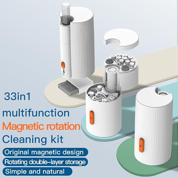 GK GAMAKAY 33 in 1 Multifunctional Cleaning Kit for Electronic Devices | Keyboard Cleaning Brush, Headphones Cleaner Kit for AirPods, Multi-Tool for Cleaning Laptop Earbuds Camera Cellphones (Black) - Image 3