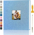 Photo Album Self Adhesive Pages Scrapbook, 13.2x12.8 LightBlue 40 Pages by Aenbuslm