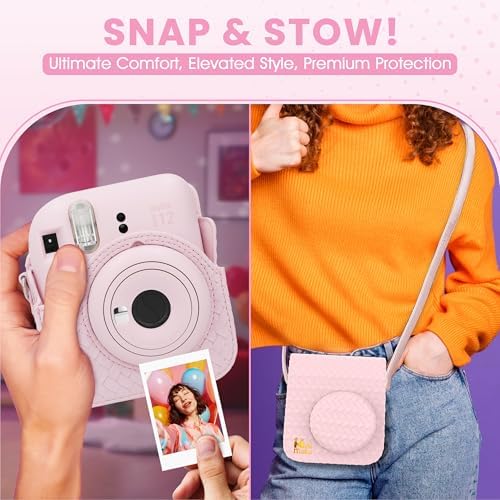 Fujifilm Instax Mini 12 Instant Camera Blossom Pink + Minimate Custom Designed Case + Fuji Instax Film 10 Sheets & Photo Album - Image 4