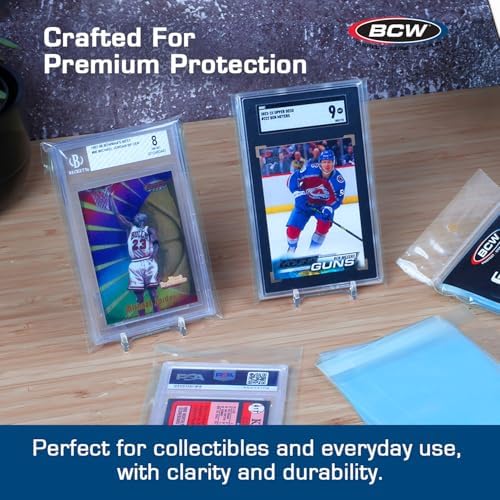 BCW Resealable Graded Card Sleeves, 3 3/4 x 5 1/2, 1-Inch Flap, 100 Count - Image 4
