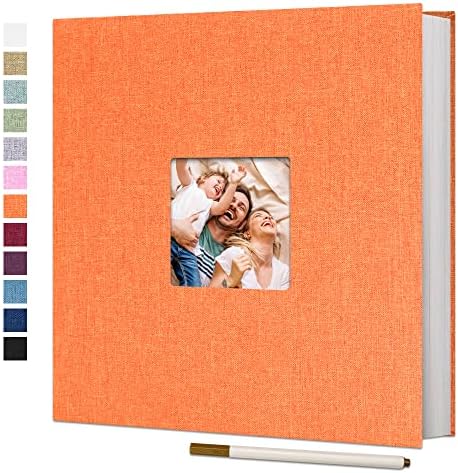 Vienrose Large Photo Album Self Adhesive for 4x6 8x10 10x12 Pictures Magnetic Scrapbook Album DIY 13" X 12.6" 60 Blank Pages with A Metallic Pen by Vienrose