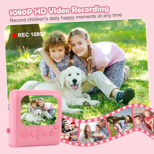 Kids Instant Print Camera, 1080P HD Digital Camera with 32GB Card - Image 2