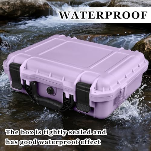 Relaxweex 11.3 x 8.7 x 4.2 Inch Hard Case, Grid Shell, Purple - Image 5