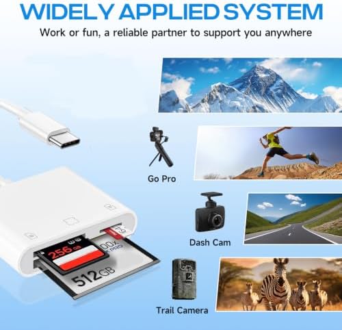3-in-1 SD/TF/CF USBC Card Reader, Type C Digital Camera Adapter - Image 3