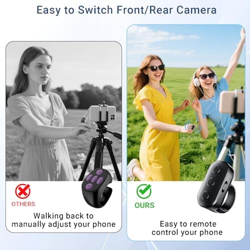 Bluetooth Camera Remote for iPhone with Zoom, Wireless Shutter Clicker - Image 6