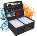 Photo Storage Box with Lock,DocSafe Fireproof Photo Organizer Box with 16 Inner 4" x 6" Photo Case(Clear),Collapsible Portable Photo Filing Safe Storage with Water-Resistant Zipper for Photos,Picture by DocSafe