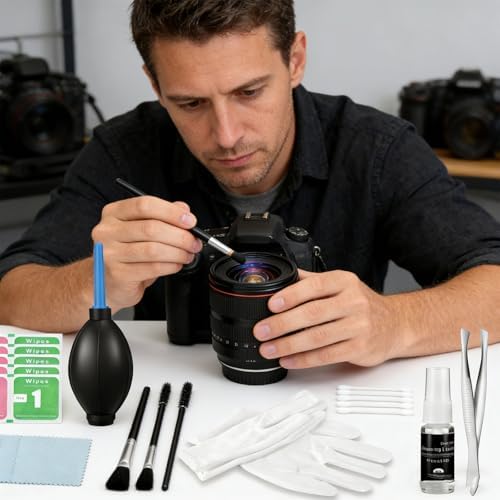 12-Piece Expert Camera Maintenance Set Includes Air Blower Microfiber Cloth All Models Scratch Camera Wipe - Image 2