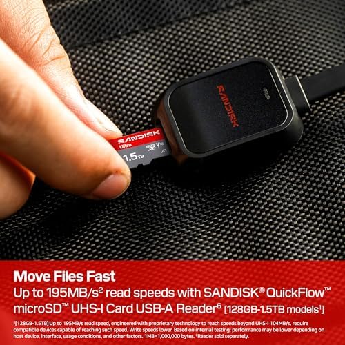 SANDISK 1.5TB Ultra microSD UHS-I Card - Up to 195MB/s Read Speed, Full HD Video, V10, U1, C10, A1 - SDSQUJQ-1T50-GZ6MA - Image 4
