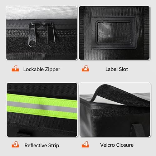 Large Fireproof Document Bag for Home Safe Storage, 15 x 12 x 6in, Black - Image 5