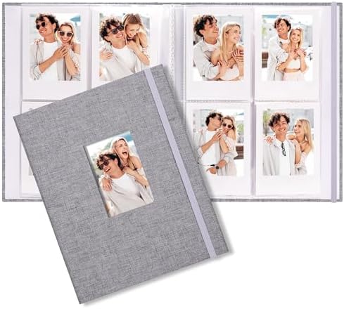 Vienrose Mini Polaroid Photo Album 208 Photos 2x3 Inch Grey 1 PACK by Vienrose