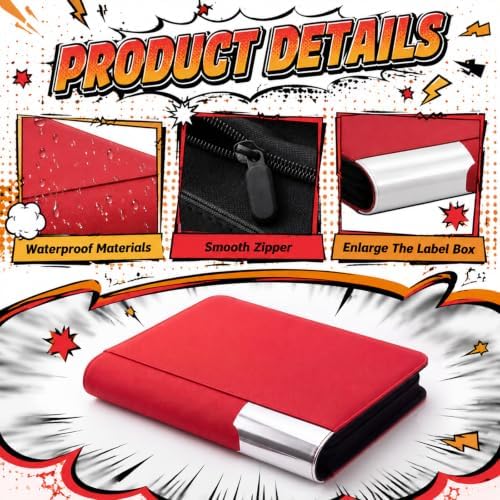 Zhehao 2 Pack Comic Book Binder, 40 Sleeve, Holds Up to 80 Comics Black Red - Image 4