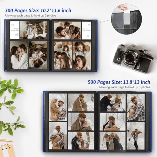 Popotop 4x6 Photo Album Holds 500 Pictures, Vegan Leather Hardcover - Image 5