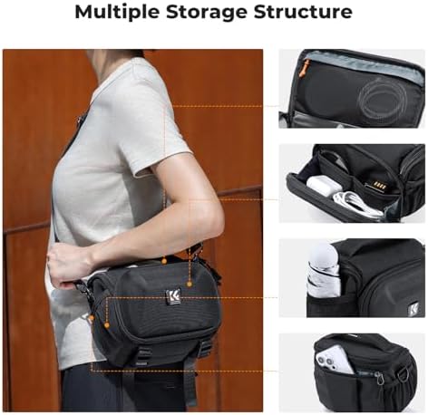 K&F CONCEPT Camera Shoulder Bag, Hardshell Camera Case with Tripod Holder - Image 3