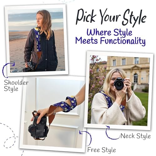 Art Tribute Camera Strap - Shoulder, Crossbody & Neck Camera Strap for Photographers, Fits All Cameras, Canon Nikon Sony Fujifilm, Padded Strap W/Quick Release, Leather Ends, Van Gogh Starry Night - Image 6