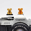 ZOSTLAND Lovely SLR Camera Hot Shoe Boot Cover Cap, Brown Bear Shoe Protector,Compatible with Sony Fuji Canon Nikon Pentax Leical. (2pcs Bear) by ZOSTLAND