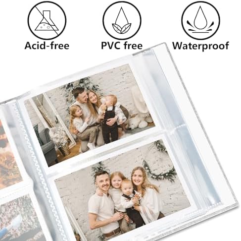 Vienrose 4x6 Small Photo Album, 2 Pack, 200 Photos, Grey - Image 4