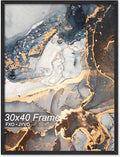 Fxojyvo 30x40 Picture Frame Black Engineered Wood Wall Hanging by Fxojyvo