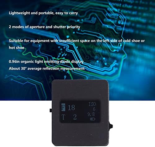 ViaGasaFamido Photography Photometer, Cold Hot Shoe Fixing Light Meter with USB Cable, OLED Display, 30 Degrees Reflection Measurement for Camera Users - Image 5