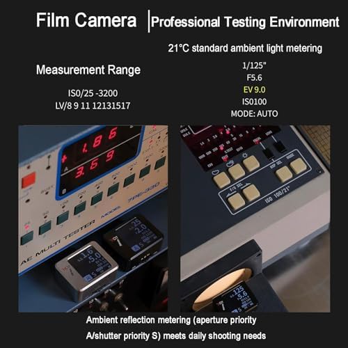 Cameras Light Meter, Digital Reflected Light Exposure Meter, High Precision Sensor, 1.54 Inch Display, Adjustable Shooting Modes, EV Range 1-22, Cold Shoe Mount, for Vintage Film Camera - Image 7