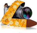 Art Tribute Camera Strap - Shoulder, Crossbody & Neck Camera Strap for Photographers, Fits All Cameras, Canon Nikon Sony Fujifilm, Padded Strap W/Quick Release, Embroidered Cotton & Leather Ends by ArtTribute