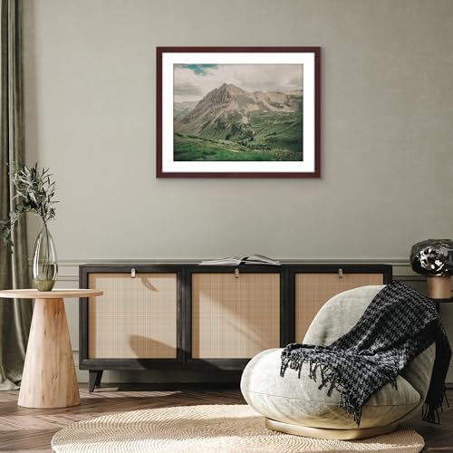 Americanflat 22x28 Poster Frame - Matted to 18x24 - Mahogany - Image 6