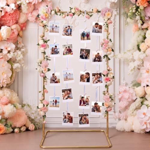 Colingmill 69" Gold Picture Display Stand Metal Rectangle with Clips by Colingmill