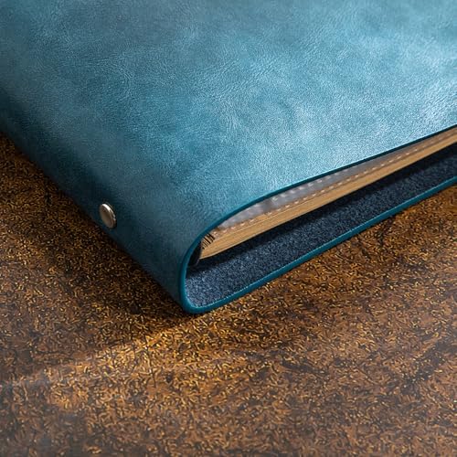 Leather Photo Album for 4x6 Pictures Photo Book With 30 Writing Paper for Family Wedding Anniversary Baby Vacation Picture Album (Blue) - Image 6