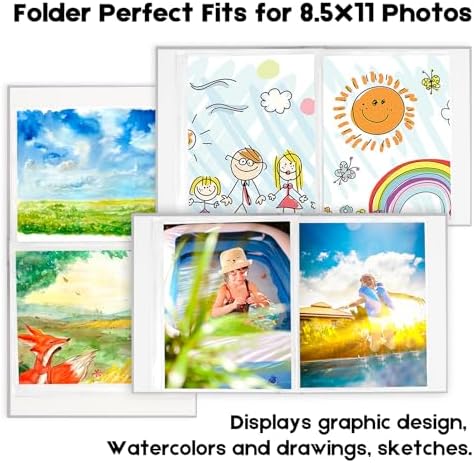 Aevdor 8.5x11 Photo Album, Holds 72 Photos, Linen Cover, Grey - Image 3