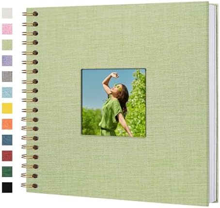 Scrapbook Photo Album, Linen Covered, 10x10 Inches, 40 Sheets/80 Pages by Yopih