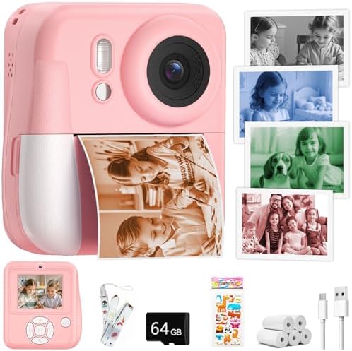 Kids Camera Instant Print, 1080P Kids Digital Camera that Print in 5 Colors by MINIBEAR